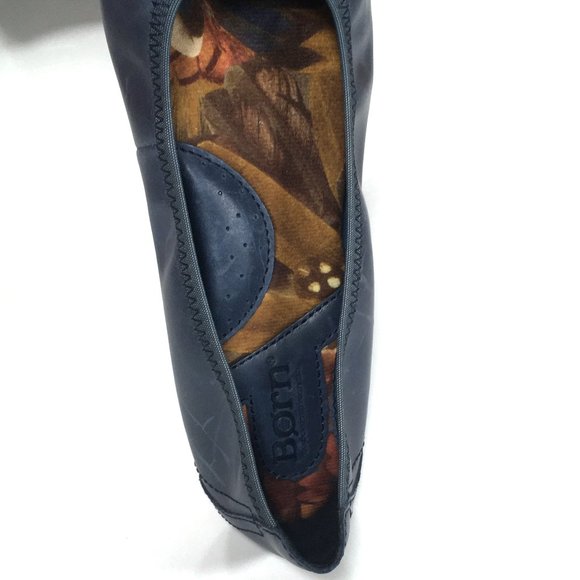 Born Julianne Ballet Flats Womens Size 6.5 W Wide Blue Leather B78234 - Picture 9 of 9